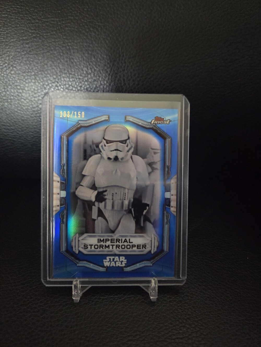 Topps Finest Star Wars Imperial Stormtrooper Blue Parallel Refractor #133/150